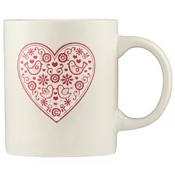 Чашка Ardesto Heart кераміка 320 мл біла (AR3074W)