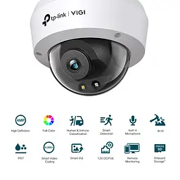 IP-Камера VIGI C240-4, PoE, 4Мп, 4 мм, H265+, IP66, Turret, кольорове нічне бачення, внутрі TP-Link teh0015939 - мініатюра 4