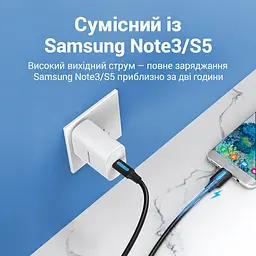 Кабель Vention CQABF USB-C - Micro-B USB 3.0 1 м чорний (CQABF) - мініатюра 10
