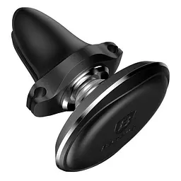 Автотримач Baseus Magnetic Air Vent Car Mount Holder with cable clip Black - мініатюра 2