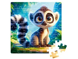 Пазли VLADI TOYS Лемур в джунглях DT1234-14 - мініатюра 3