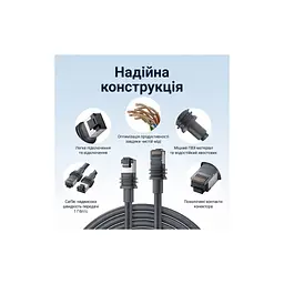 Патч-корд Vention 20 м, Starlink Gen 3 сірий (IACHQ) - мініатюра 2