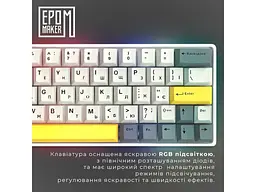 Клавіатура Epomaker EP64 Mulan White (EP64-W-M) - мініатюра 8