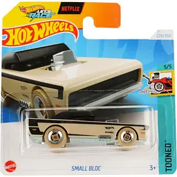 Набір: Базова машинка Hot Wheels Tooned Small Bloc бежева з чорним (5785) + Базова машинка Hot Wheels HW Mega Bite Piranha Terror рожева (5785) - мініатюра 2