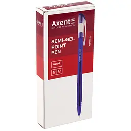 Набір масляних ручок Axent Glide 12 шт. чорні (AB1052-01-A) - мініатюра 2