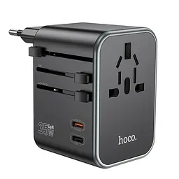 Мережевий зарядний пристрій Hoco AC19 3 USB/2 Type-C PD 35W чорний - мініатюра 3