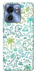 TPU чохол Demsky Dino pattern для Motorola Edge 40