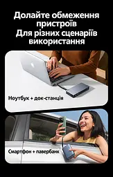 Кабель UGREEN L315 USB-C - USB-C USB4 40 Гбіт/с PD 240 Вт 0,12 м чорний (75176) - мініатюра 7
