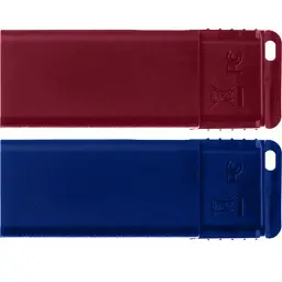 USB флеш накопичувач Verbatim 2x32GB Store'n'Go Slider Red/Blue USB 2.0 (49327) - мініатюра 2