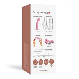 Насадка для страпону Strap-On-Me Tapping Dildo Wave - Coral Pink - мініатюра 6