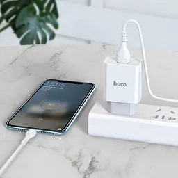 МЗП Hoco C81A Asombroso 2.1A (1USB-A) + кабель USB to Type-C Білий - мініатюра 7