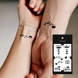 Тату тимчасове в наборі Парні Тату тимчасове Tattooshka L-17 Чорний shop (5805800012803) - мініатюра 4