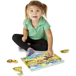 Розвиваюча іграшка Melissa&Doug рамка-вкладиш Сафарі (MD19054) - мініатюра 3