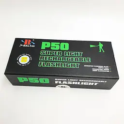 Ліхтар акумуляторний ручний металевий ліхтарик із зумом 26650 battery BL X71 P50 чорний - мініатюра 7