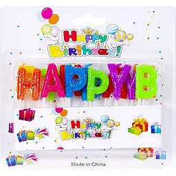 Свічки для торта літери Happy Birthday 10-102