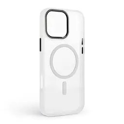 Чехол Apple iPhone 16 Pro Max, Unit MagSafe, белый, прозрачный, магсейф, противоударный, магнитный, панель-накладка с поддержкой MagSafe, с поддержкой беспроводной зарядки, TPU+PC, защита всего корпуса, ударопрочный, ArmorStandart (ARM78716) - мініатюра 2