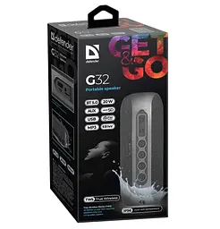 Портативна bluetooth колонка Defender G32 20Вт USB TF AUX IP65 (Чорний) - мініатюра 5