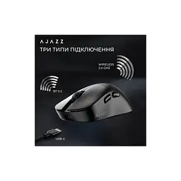 Мишка Ajazz AJ179 V2 MAX Wireless/Bluetooth/USB Black (AJ179-V2-MAX-B) - мініатюра 11