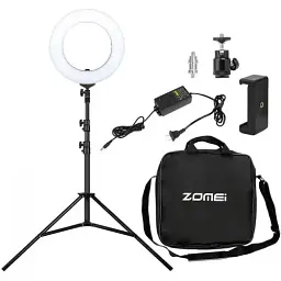 Тримач з кільцевим освітленням Zomei ZM336 14" 180 см Tripod Stand 3200-5600K - мініатюра 2