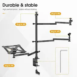 Штатив-тримач Ulanzi LS23 Desktop Setup Stand UV-2913 LS23 Black - мініатюра 6