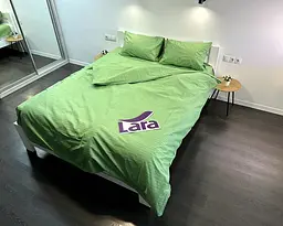 Постільна білизна LARA бязь-страйп Light Green d11267d двоспальна