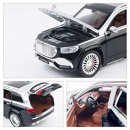 Колекційна металева модель позашляховика АвтоЕксперт Mercedes-Maybach GLS 600 з інерцією, світлом та звуком 1:24 - мініатюра 7