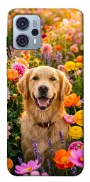 TPU чохол Demsky Flowery labrador для Motorola Moto G23