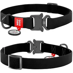 Нашийник Waudog Waterproof з QR паспортом водостійкий металева пряжка-фастекс Розмір М