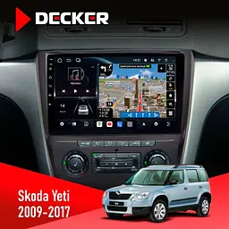 Штатна магнітола Skoda Yeti 2009-2017 Decker D10-011 4x64, DSP, 4G, 360 Decker (НФ-00006373)