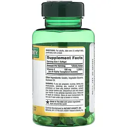 Вітамін Е Nature's Bounty Vitamin Е 180 мг 120 желатинових капсул - мініатюра 2