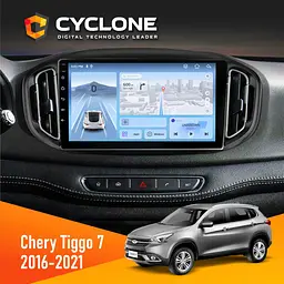 Штатна магнітола Chery Tiggo 7 2014-2021 Cyclone C10-012 4x64, DSP, 4G Cyclone (НФ-00008607)