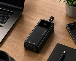 Мобільні зарядні пристрої AWEI PA 105 / POWER BANK 22,5W / Павербанк 40000mah - мініатюра 2