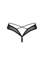Трусики з відкритим доступом Obsessive Roxelia XS/S чорний - мініатюра 6