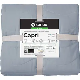 Декоративне покривало Sonex Capri 220х240 см сіре з білим (SO102405) - мініатюра 10