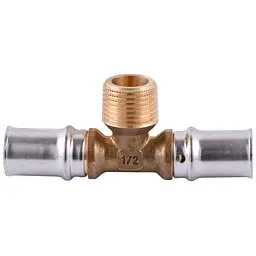 Трійник із зовнішньою різьбою прес APE AP 133 16х1/2″х16 000001728
