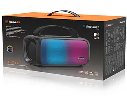 Портативная колонка REAL-EL RX717 8W Bluetooth TWS, RGB, Black - мініатюра 8