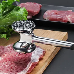 Молоток металевий двосторонній для відбивання м'яса з антиковзною ручкою 22 см, Kitchen Master 86816 - мініатюра 4