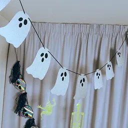 Гірлянда паперова фігурна Yes! Fun Halloween привиди гліттер 3 м (801189) - мініатюра 4
