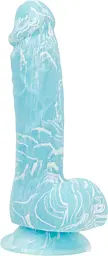 Фалоімітатор, що світиться в темряві Addiction Luke 7.5 Blue, 19х3.8 см (блакитний)