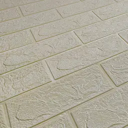 Самоклеюча декоративна 3D панель Loft Expert під бежеву цеглу 700x770x3 мм - мініатюра 3