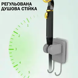 Портативний кемпінговий душ з акумулятором на 6000 mAh Сірий (00199) - мініатюра 4