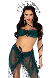 Еротичний костюм Медузи Горгони Leg Avenue Medusa Costume L, топ, спідниця, нарукавники, прикраси - мініатюра 1