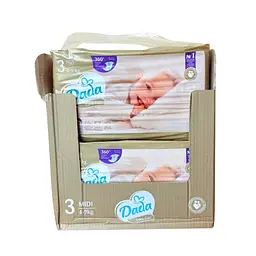 Підгузки Dada Extra Care 3 MIDI 4–9 кг кишенька Купка-Стоп у заводському ящику 200 шт (4 ExtraCare3New)