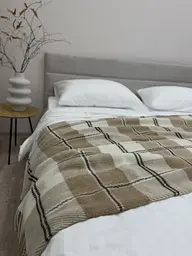 Плед Vladi 170x210 см вовняний 70% бежевий Нова Зеландія 01/Liam (25017) - мініатюра 4