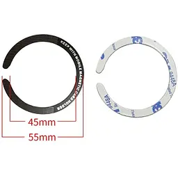 Стальная пластина DK для MagSafe Ring Letter на скотче (Кольцо С / black) - мініатюра 2