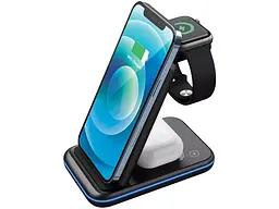 Бездротовий зарядний пристрій Canyon 3-in-1 Wireless charging station WS-304 (CNS-WCS304B) - мініатюра 5