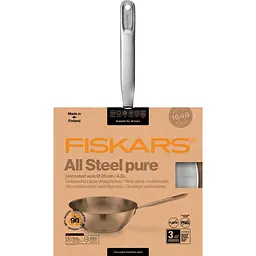 Сковорода Wok Fiskars All Steel Pure матова 28 см (1065629) - мініатюра 7