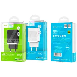Адаптер мережевий Hoco Vast C42A 1 USB-блок зарядний чорний - мініатюра 3