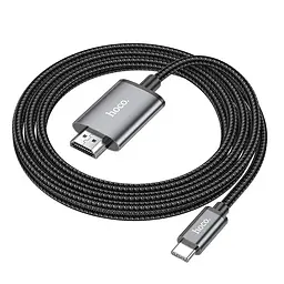 Перехідник Hoco UA27 HD Type-C to HDMI (2m) Metal gray - мініатюра 2