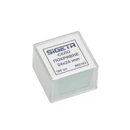 Покривне скло Sigeta 24x24 мм (100 шт.)